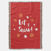 "Lass es schneit!" Calligrafie Christmas Red Decke (Vorderseite Vertikal)