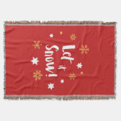 "Lass es schneit!" Calligrafie Christmas Red Decke (Vorderseite)