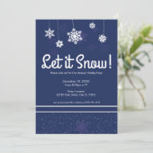 Lass es schneit! Einladungen für Feiertagen (Stehend Vorderseite)