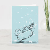 Lass es schneit! feiertagskarte (Vorderseite)