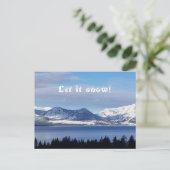Lass es schneit! feiertagspostkarte (Stehend Vorderseite)