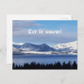 Lass es schneit! feiertagspostkarte (Vorne/Hinten)