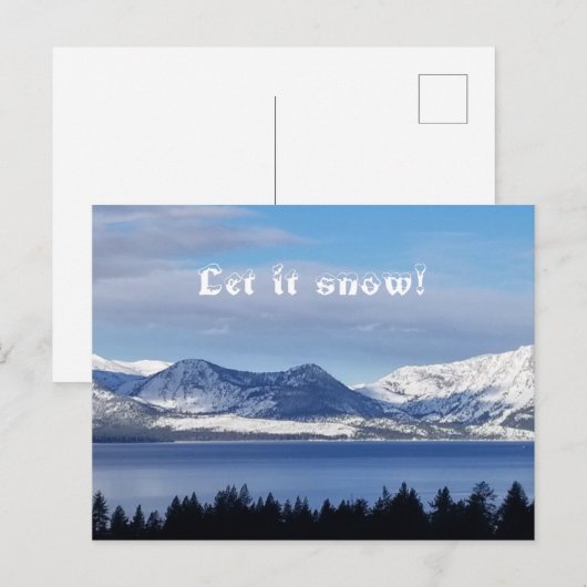 Lass es schneit! feiertagspostkarte (Vorne/Hinten)