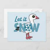 Lass es schneit! feiertagspostkarte (Vorne/Hinten)