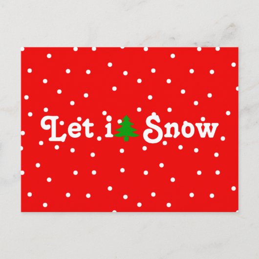 Lass es schneit! feiertagspostkarte (Vorderseite)
