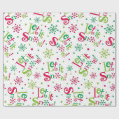 "Lass es schneit!" Geschenkpapier (Flach)