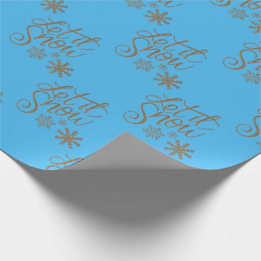 "Lass es schneit!" Geschenkpapier (Ecke)
