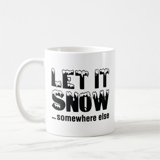 Lass es schneit... irgendwo anders. kaffeetasse (Links)