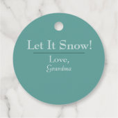 Lass es schneit! Iridescent Winter Green Snowflake Geschenkanhänger (Rückseite)