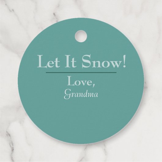 Lass es schneit! Iridescent Winter Green Snowflake Geschenkanhänger (Rückseite)