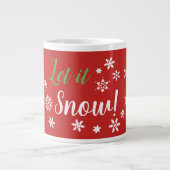 Lass es schneit! Jumbo-Tasse (Vorderseite)