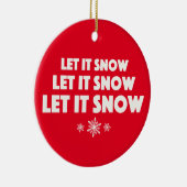 Lass es schneit! keramik ornament (Rechts)