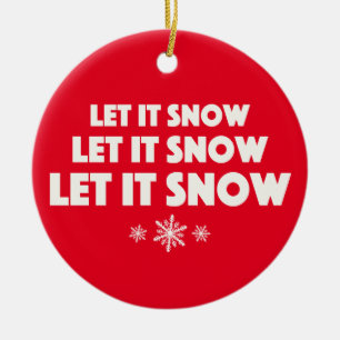 Lass es schneit! keramik ornament