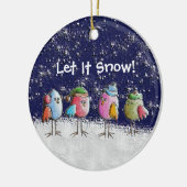 Lass es schneit! keramik ornament (Links)