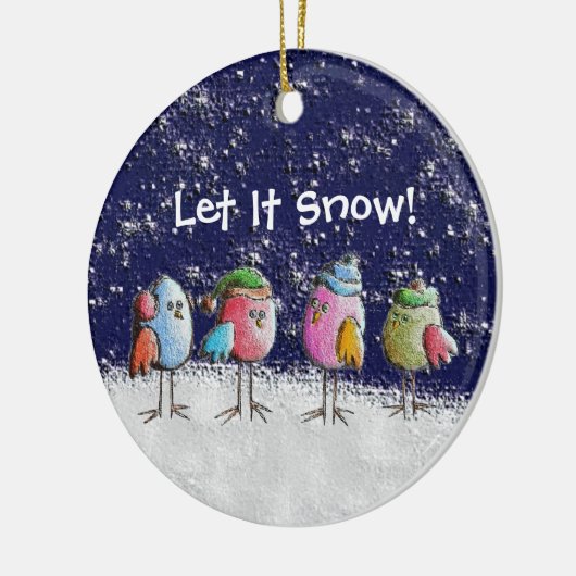 Lass es schneit! keramik ornament (Links)