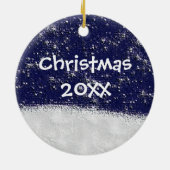 Lass es schneit! keramik ornament (Hinten)