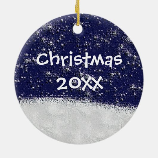 Lass es schneit! keramik ornament (Hinten)