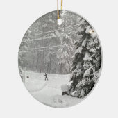 Lass es schneit! Keramik Ornament (Links)