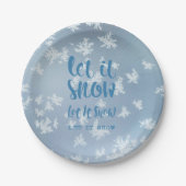 Lass es schneit, lass es schnee, lass es schnee! pappteller (Vorderseite)