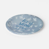 Lass es schneit, lass es schnee, lass es schnee! pappteller (Schrägansicht)