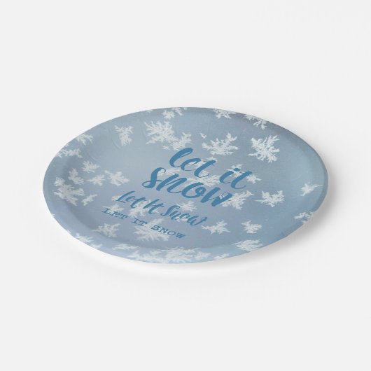 Lass es schneit, lass es schnee, lass es schnee! pappteller (Schrägansicht)