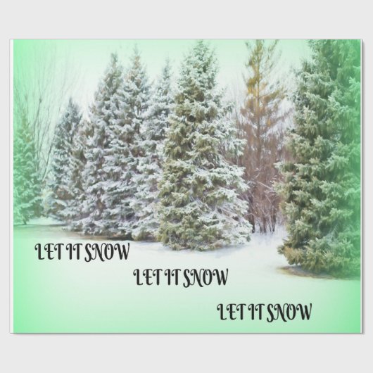 Lass es schneit! Lass es schneit! Lass es schneit! Geschenkpapier (Flach)