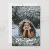 Lass es schneit! Modernes Foto Weihnachten (Vorderseite)