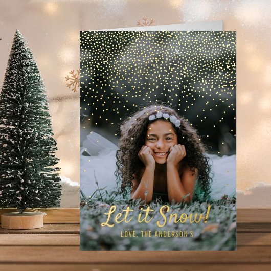 Lass es schneit! Modernes Foto Weihnachten