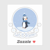 Lass es schneit! (Pinguin) Aufkleber (Blatt)