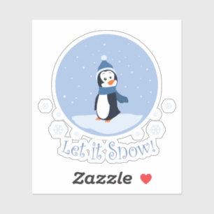 Lass es schneit! (Pinguin) Aufkleber