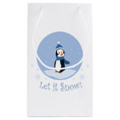 Lass es schneit! (Pinguin) Kleine Geschenktüte (Rückseite)