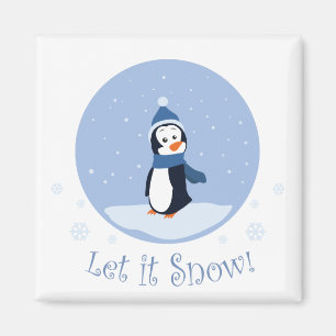 Lass es schneit! (Pinguin) Magnet