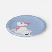 Lass es schneit! (Polar Bear Cub) Pappteller (Schrägansicht)