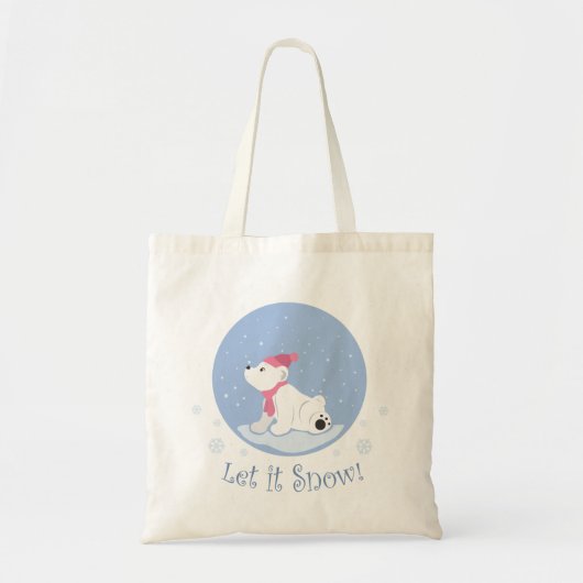 Lass es schneit! (Polar Bear Cub) Tragetasche (Vorne)