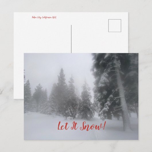 Lass es schneit! postkarte (Vorne/Hinten)