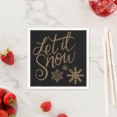 "Lass es schneit!" Serviette (Beispiel)