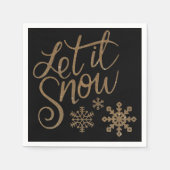 "Lass es schneit!" Serviette (Vorderseite)