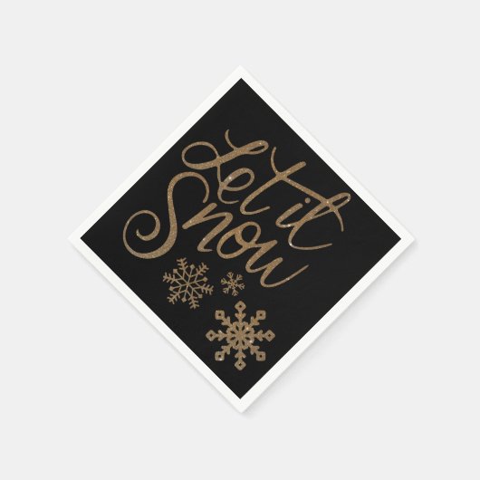 "Lass es schneit!" Serviette (Ecke)