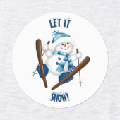 Lass es schneit! Snowman Iron Labels Etiketten (Design 1)