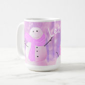 Lass es schneit! Snowman Kaffeetasse (Vorderseite Links)