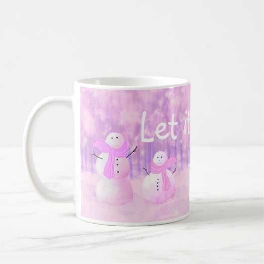 Lass es schneit! Snowman Kaffeetasse (Links)