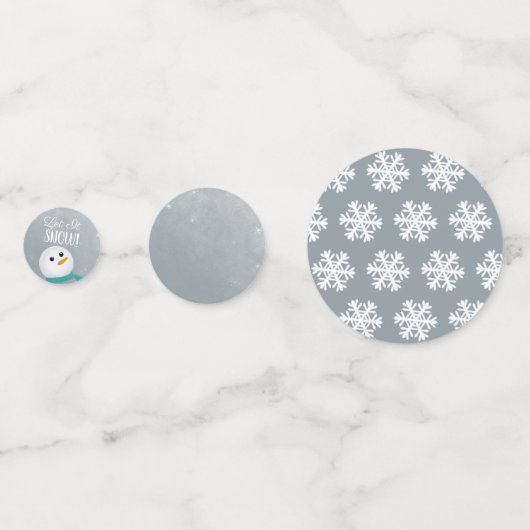 Lass es schneit! Snowman Konfetti (Rückseiten)