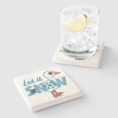 Lass es schneit! steinuntersetzer (Seitenansicht)