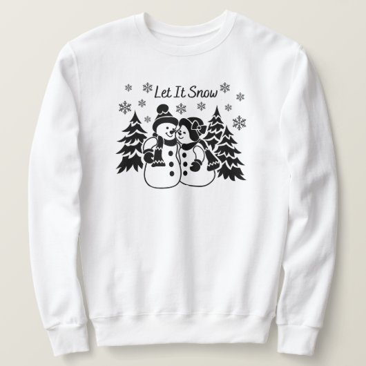 Lass es schneit Sweatshirt. Sweatshirt (Design vorne)