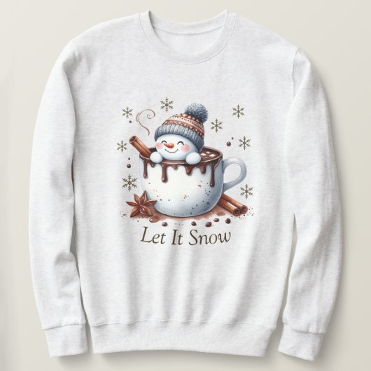 Lass es schneit Sweatshirt. Sweatshirt (Design vorne)