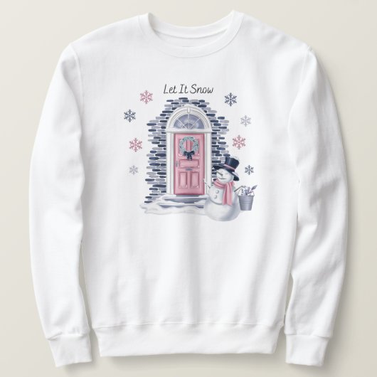 Lass es schneit Sweatshirt. Sweatshirt (Design vorne)