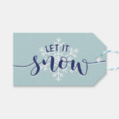 Lass es schneit! Winterurlaub Geschenkanhänger (Vorderseite (Horizontal))