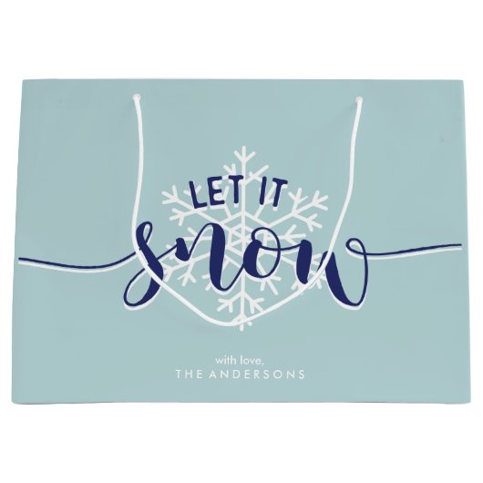 Lass es schneit! Winterurlaub Große Geschenktüte (Vorderseite)