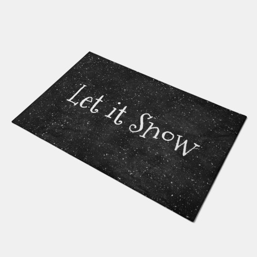 Lass es schwarz singen fußmatte (Schrägansicht)