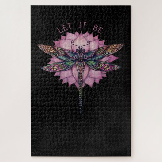 Lass es sei Brocade Dragonfly Puzzle (Vertikal)